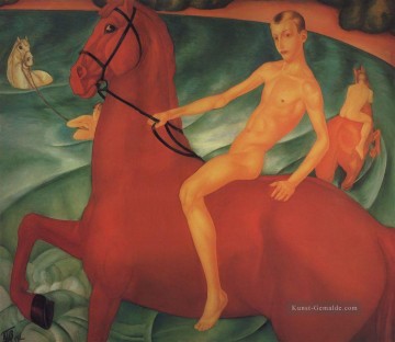 Baden das rote Pferd 1912 Kuzma Petrov Vodkin modernen akt Ölgemälde